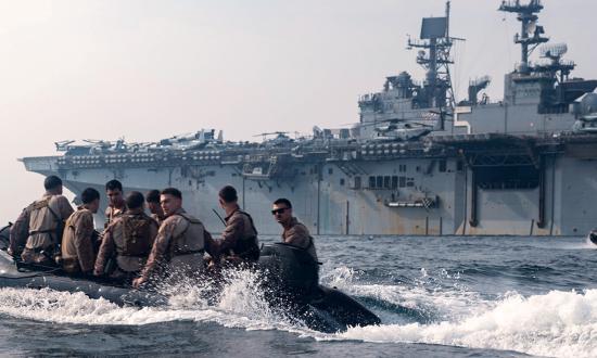 A recent example of Navy-Marine Corps campaigning is the deployment of the Bataan Amphibious Readiness Group/26th Marine Expeditionary Unit to counter Iranian aggression in the Persian Gulf by providing security to merchant vessels.