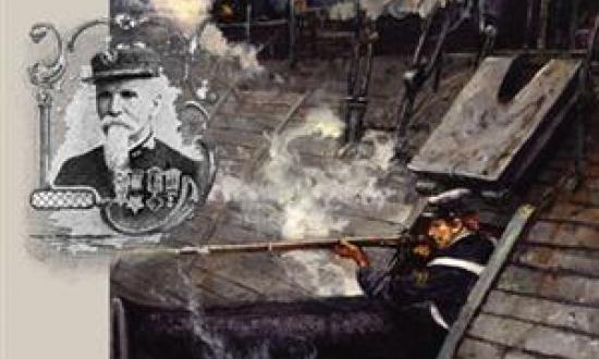 national museum of the marine corps art collection; inset: naval history and heritage command